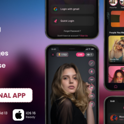 Flirtzy – Live streaming, Video Call, Chat, Host | Android | iOS | Node JS | React JS with Backend