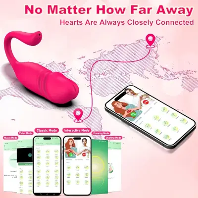 1pc Stretchable Wireless Control APP Vibration Love Egg Vibrator, G Spot Vibrating Vaginal Stimulator Wearable Sex Toys for Adult Women