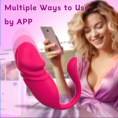 1pc Stretchable Wireless Control APP Vibration Love Egg Vibrator, G Spot Vibrating Vaginal Stimulator Wearable Sex Toys for Adult Women