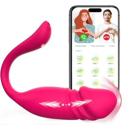 1pc Stretchable Wireless Control APP Vibration Love Egg Vibrator, G Spot Vibrating Vaginal Stimulator Wearable Sex Toys for Adult Women