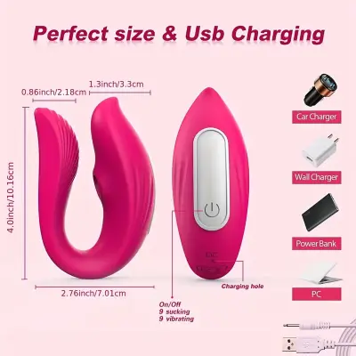 Rechargeable App-Controlled Wearable Vibrator for Couples - Wireless Panty Vibrator with Long Distance Control, Adult Sex Toy for Women