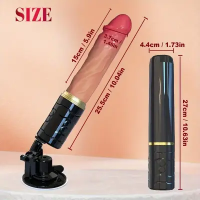 Realistic Thrusting Dildo Vibrator, Portable Simulation Vibrator with Dust Cover And Adjustable Suction Cup Base, G-spot And Anal Stimulation Vibrating Dildo