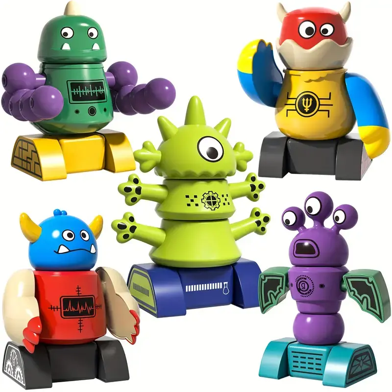 35pcs Magnetic Monster Robot Building Toy Set - STEM DIY Creativity Kit for Kids Ages 3 4 5 6 7 Years Old